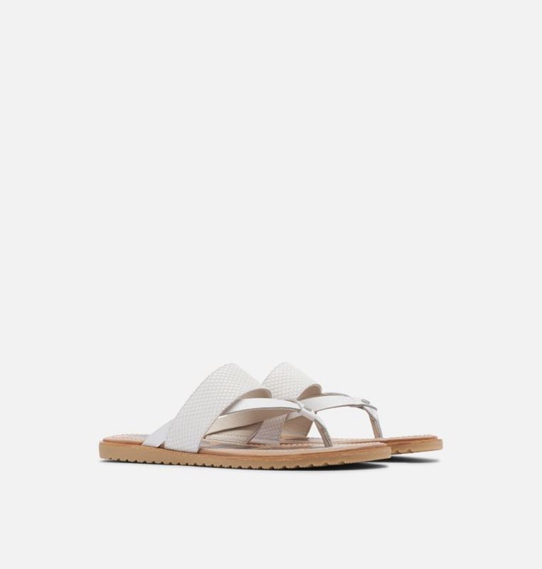 Sandalias Sorel Mujer - Ella™ Flip Flat Blancas - 84712-UKAY